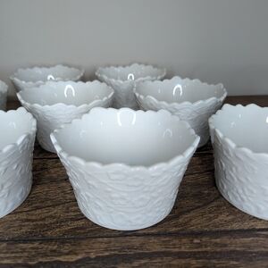 Ikea floral bowls with scalloped rim, set of 8
